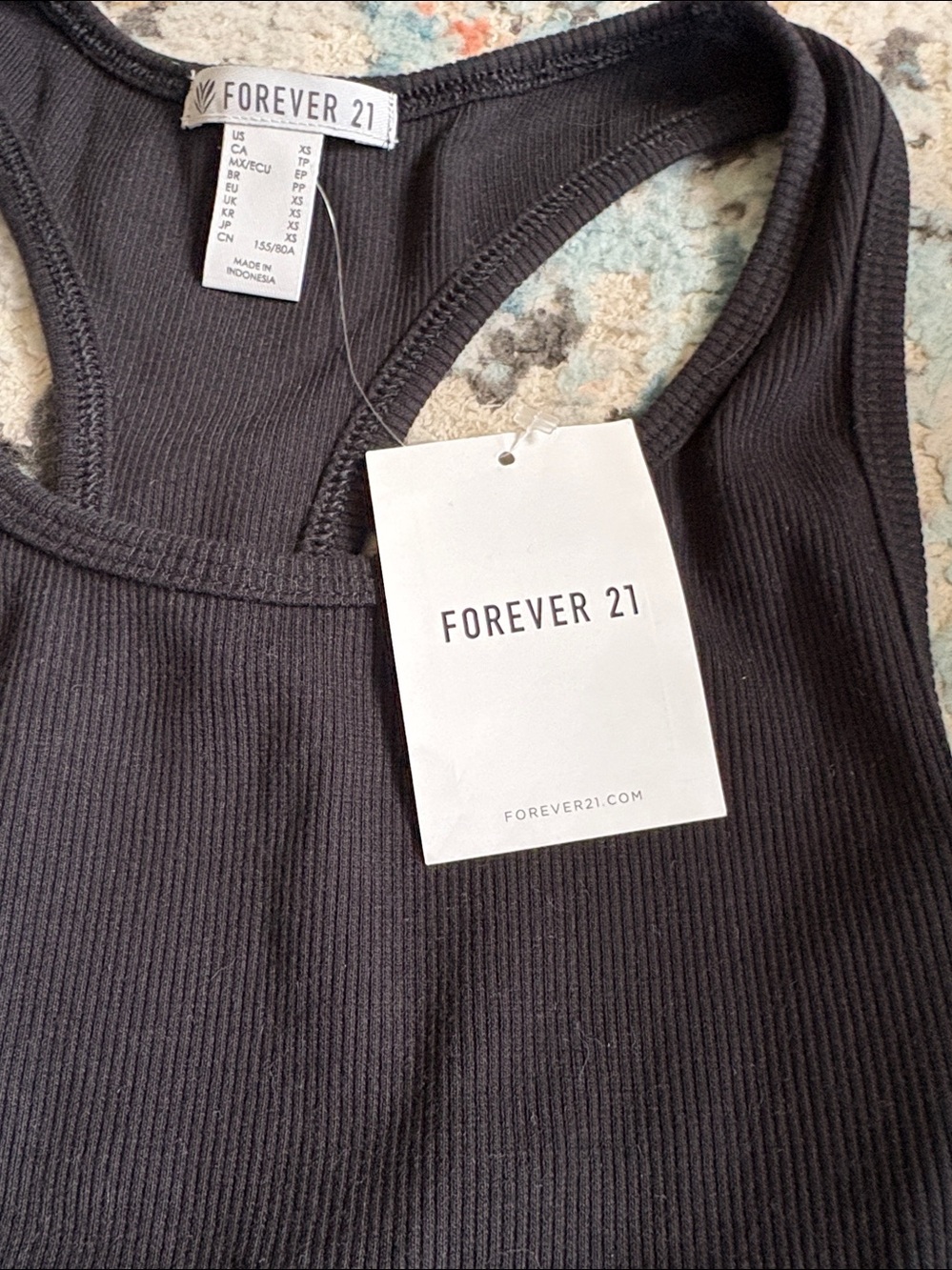 Forever 21 Black Ribbed Racerback Tank - Picture 4 of 4